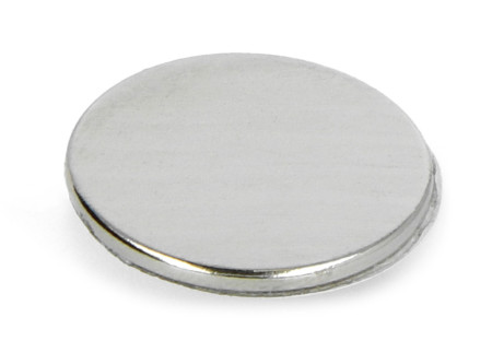 Magnes neodymowy okrągły z warstwą klejącą S N35/Ni 15x1,2mm - 10szt.
