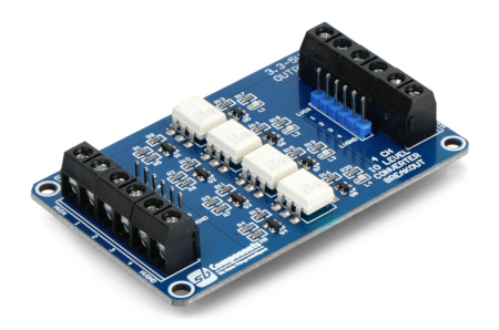 Jednokierunkowy konwerter poziomów logicznych - 4-kanałowy z izolacją - SB Components SKU24094