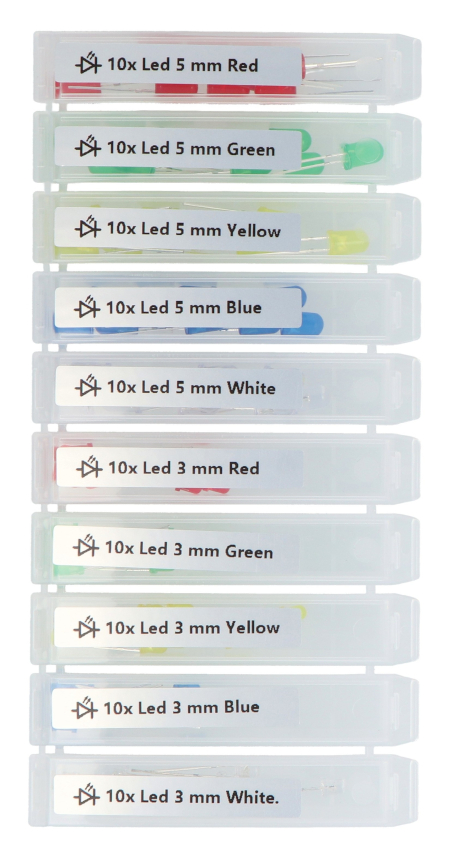 Zestaw diod LED 3 mm i 5 mm - justPi - 100 szt.