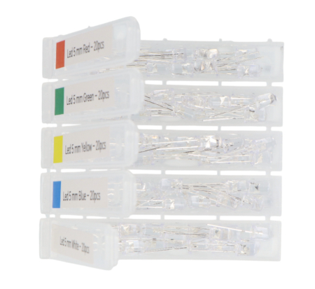Zestaw diod LED 5 mm - justPi - 100 szt.