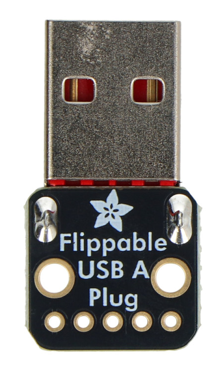 Moduł z dwustronnym wtykiem USB typu A - złącze do płytki stykowej - Adafruit 6001