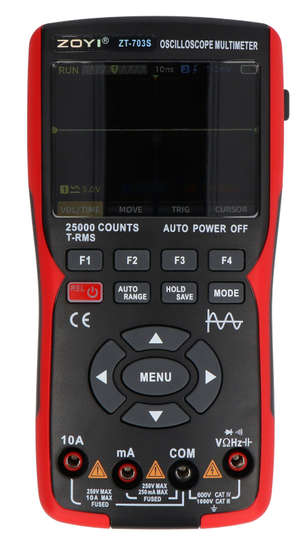 Miernik uniwersalny z oscyloskopem cyfrowym i generatorem 50MHz - ZOYI ZT-703S