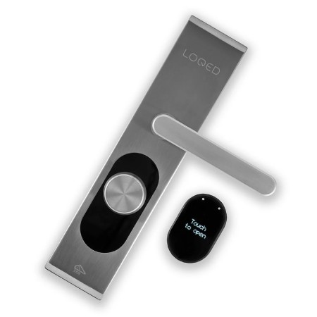 Shelly LOQED Smart Lock - inteligentny zamek do drzwi WiFi / Bluetooth - aplikacja Android / iOS - srebrny