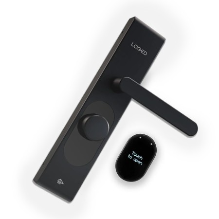 Shelly LOQED Smart Lock - inteligentny zamek do drzwi WiFi / Bluetooth - aplikacja Android / iOS - czarny