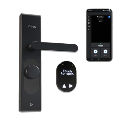 Shelly LOQED Smart Lock - inteligentny zamek do drzwi WiFi / Bluetooth - aplikacja Android / iOS - czarny