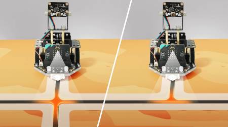 Maqueen Plus V3 - zaawansowany robot edukacyjny STEM z matrycową nawigacją laserową do micro:bit - DFRobot MBT0050-AA