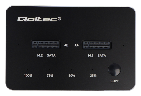 Stacja dokująca dysków 2x SSD M.2 SATA NGFF - USB typu C - Qoltec 50310